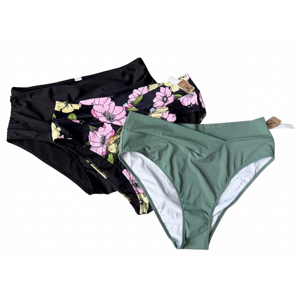 Lot of 3 XXL Bikini Bottoms Victoria’s Secret PINK High Waist Crossover